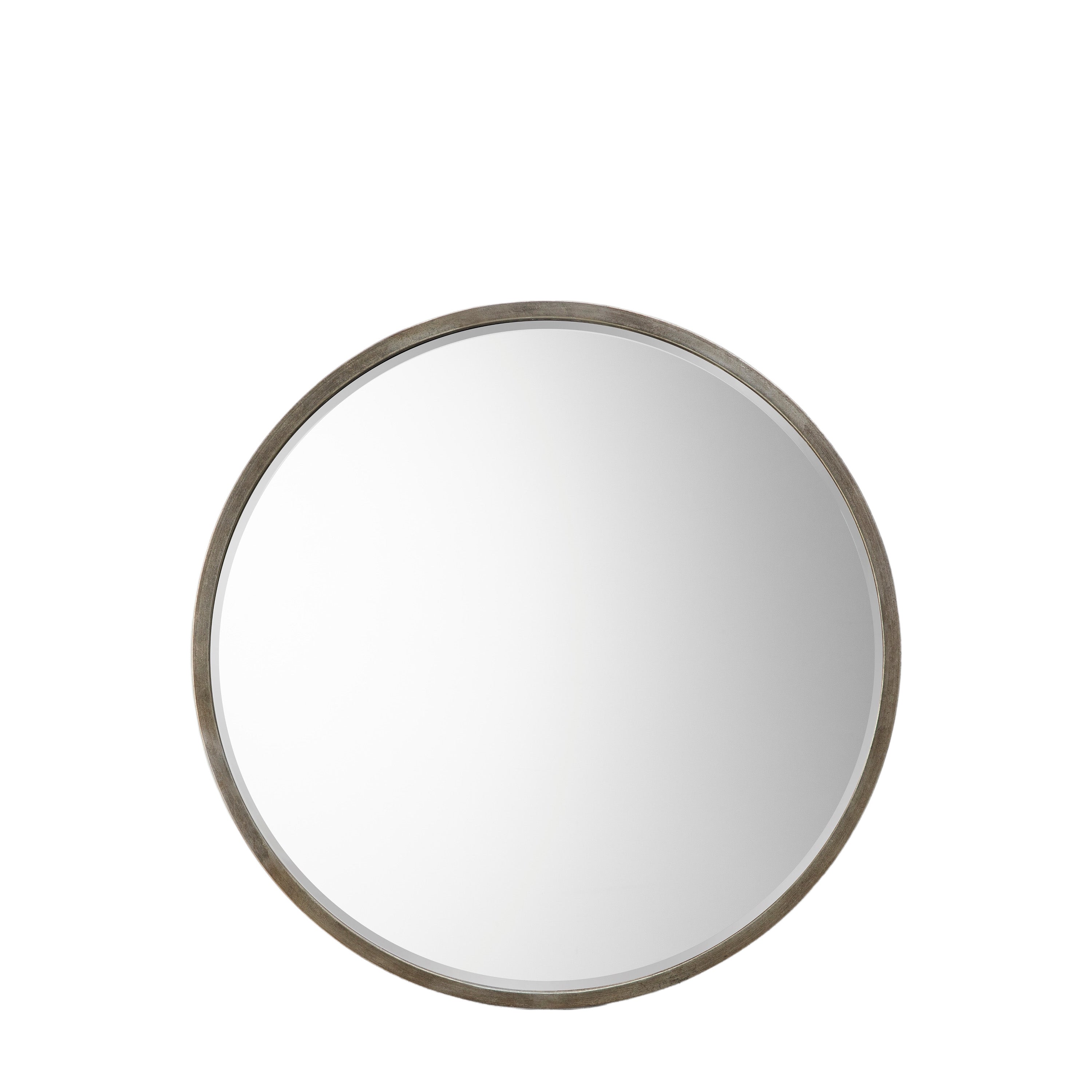 Robbins Antique Silver Round Wall Mirror | Large